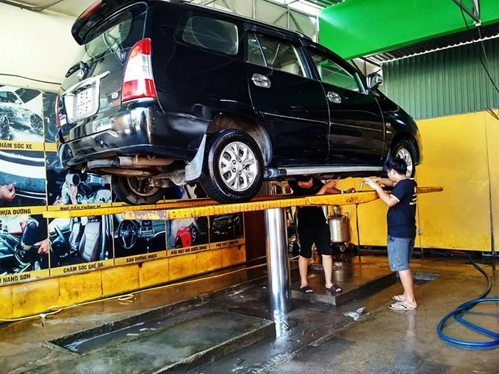 Lắp đặt bộ rửa xe chuyên nghiệp cho gara rửa xe kết hợp quán cà phê tại  Điện Biên